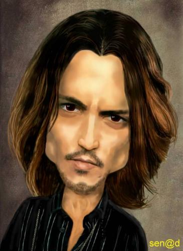 Cartoon: Johnny Deep (medium) by Senad tagged johnny,deep,senad,nadarevic,bosnia,bosna,karikatura