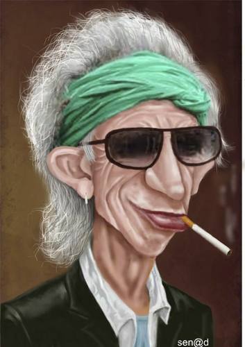 Cartoon: Keith Richards (medium) by Senad tagged keith,richards,senad,nadarevic,bosnia,bosna