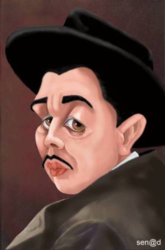 Cartoon: Radaoje Domanovic (medium) by Senad tagged radoje,domanovic,senad,nadarevic,bosnia,bosna,serbia,karikatura,cartoon