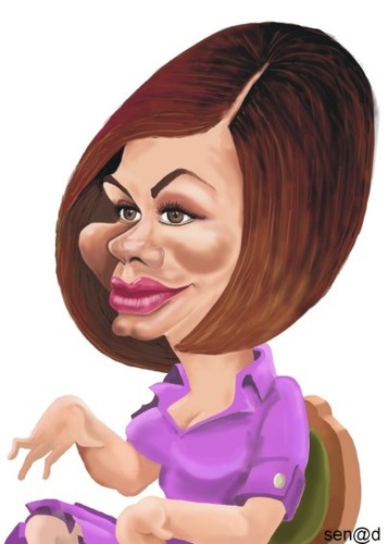 Cartoon: Sandra Bullock (medium) by Senad tagged sandra,bullock,senad,nadarevic,bosnia,bosna,karikatura