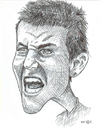 Cartoon: Damir Dzumhur (small) by Senad tagged senad,nadarevic,damir,dzumhur,bosna,bosnia,karikatura,cartoon