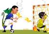 Cartoon: Edin Dzeko - Dragon of Boesnia (small) by Senad tagged edin,dzeko,senad,nadarevic,bosnia,cartoon,karikatura