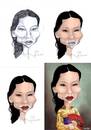 Cartoon: Lucy Liu (small) by Senad tagged lucy,liu,senad,nadarevic,bosnia,bosna,karikatura