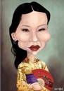 Cartoon: Lucy Liu (small) by Senad tagged lucy,liu,senad,nadarevic,bosnia,bosna,karikatura