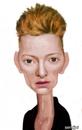 Cartoon: Tilda Swinton (small) by Senad tagged tilda,swinton,senad,nadarevic,bosnia,karikatura