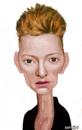 Cartoon: Tilda Swinton (small) by Senad tagged tilda,swinton,senad,nadarevic,bosnia,karikatura