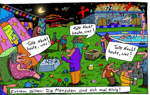 Cartoon: ... und Recht und Freiheit (medium) by Leichnam tagged einig,extrem,selten,feier,mond,nacht,sterne,lichterkette,toll,leichnam,leichnamcartoon,schön,warm,und