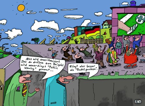 Cartoon: Alles (medium) by Leichnam tagged alles,amerikanisierung,public,viewing,rudelgucken,menschenmenge,gemeinsam,sport,fußball,leichnam