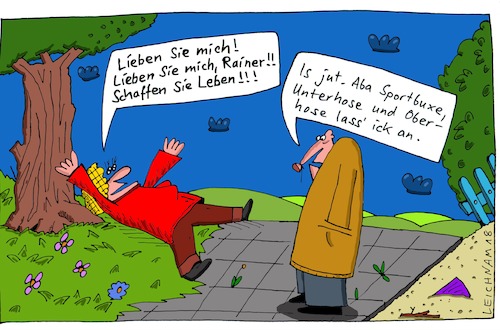 Cartoon: Am Baume (medium) by Leichnam tagged baum,lieben,nachwuchs,leben,rainer,geil,unterhose,sportbuxe,ficken,leichnam,leichnamcartoon