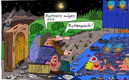 Cartoon: Am kühlen Nass (medium) by Leichnam tagged nass,kühl,wasser,rattners,rattenpack