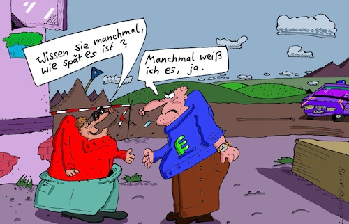 Cartoon: An frischer Luft (medium) by Leichnam tagged frischluft,spät,uhrzeit,uhr,launisch,leichnam,leichnamcartoon,manchmal,angefragt