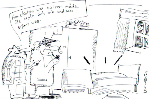 Cartoon: Annekatrin (medium) by Leichnam tagged annekatrin,weg,müde,fort,verschwunden,detektiv,sofort,leichnam,leichnamcartoon