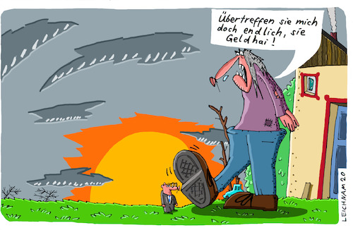 Cartoon: Arm und reich (medium) by Leichnam tagged arm,reich,übertreffen,überbieten,schuh,schuhsohle,gefahr,geld,geldhai,leichnam,leichnamcartoon,untergang