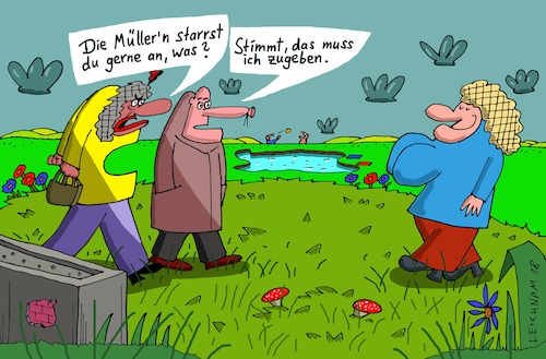 Cartoon: Augen (medium) by Leichnam tagged augen,müllern,stimmt,zugeben,busen,starren,leichnam,leichnamcartoon