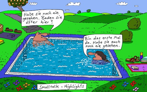 Cartoon: Bad (medium) by Leichnam tagged bad,smalltalk,highlights,schwimmen,freibad,sommer,sonne,leichnam,leichnamcartoon
