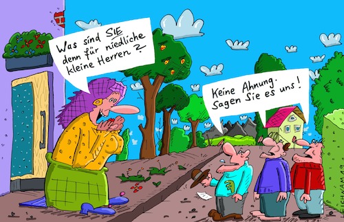 Cartoon: begeistert (medium) by Leichnam tagged begeistert,herren,niedlich,klein,entzücken,aufforderung,leichnam,leichnamcartoon