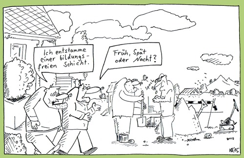 Cartoon: Behauptung (medium) by Leichnam tagged behauptung,abstammung,bildungsfern,schicht,früh,spät,nacht