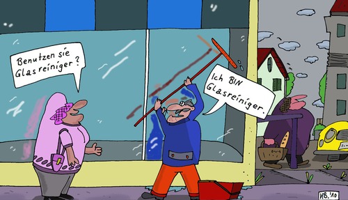 Cartoon: Beruf (medium) by Leichnam tagged beruf,glasreiniger,städtereinigung,leichnam
