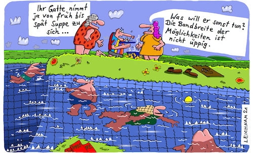 Cartoon: Der Gatte (medium) by Leichnam tagged gatte,wasser,planschen,suppe,essen,üppig,möglichkeiten,leichnam,leichnamcartoon