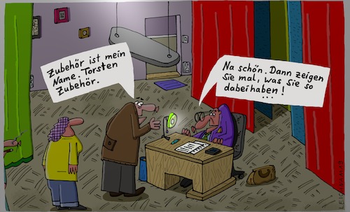 Cartoon: Der Torsten ... (medium) by Leichnam tagged torsten,zubehör,schreibtisch,aufnahme,bürokrat,herzeigen,aufforderung,leichnam,leichnamcartoon
