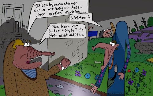 Cartoon: diese (medium) by Leichnam tagged diese,hypermodern,zeiger,nachteil,style,zeit,ungeeignet,unnütz,uhr,armbanduhr