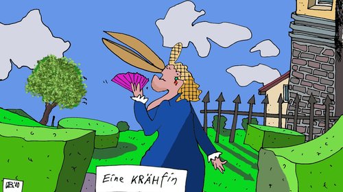 Cartoon: Durchlaucht (medium) by Leichnam tagged durchlaucht,gräfin,krähfin,kalauer,park,spaziergang