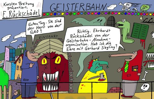 Cartoon: E. Rückschädel (medium) by Leichnam tagged rückschädel,leichnamcomic,gerhard,siegling,ehrhardt,geisterbahn,rummelplatz,schausteller,gao