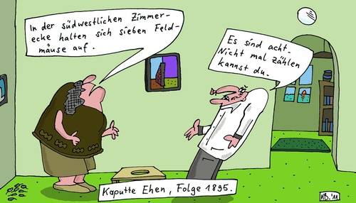 Cartoon: Ecke (medium) by Leichnam tagged ecke,mäuse,sieben,acht,kaputt,ehe,zählen,unvermögen,südwesten,leichnam