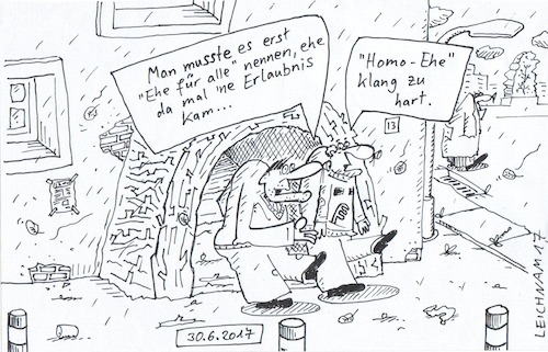 Cartoon: Erlaubnis (medium) by Leichnam tagged ehe,für,alle