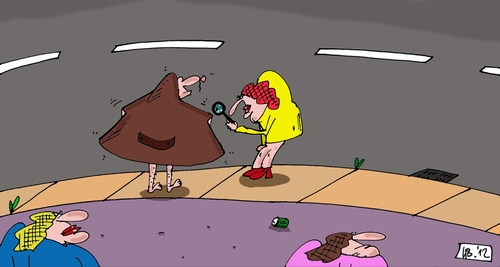 Cartoon: Exhibitionist (medium) by Leichnam tagged exhibitionist,zeigefreudig,lupe,vergrößerungsglas,betrachtung