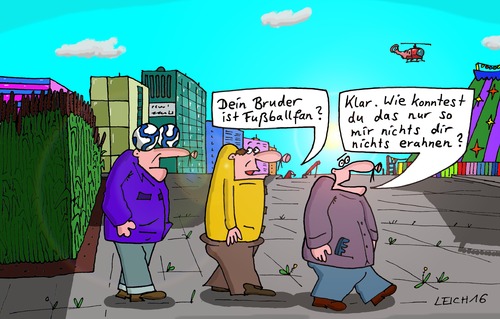 Cartoon: Fan (medium) by Leichnam tagged fan,bälle,augen,fußball,begeistert,angepasst,ahnung,bruder,vernarrt,fanatisch,sport