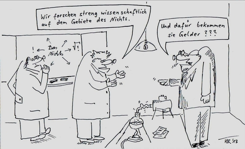 Cartoon: Forschung (medium) by Leichnam tagged forschung,wissenschaft,das,nichts,gelder