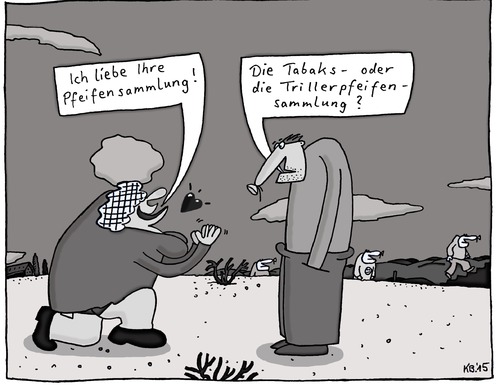 Cartoon: Freude (medium) by Leichnam tagged freude,liebe,sammlung,frau,herz,zuneigung,pfeife,triller,tabak,nachhaken