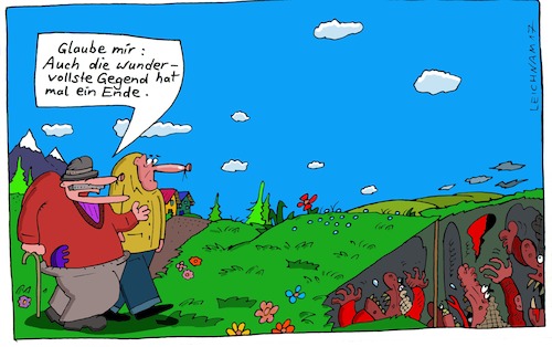 Cartoon: Gegend (medium) by Leichnam tagged gegend,wundervoll,ende,schabracken,grube,bösartig,leichnam,leichnamcartoon