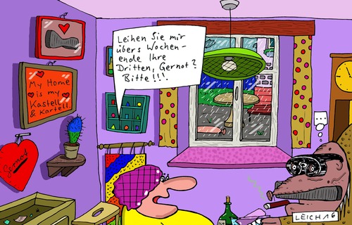 Cartoon: Gernot Nr. 17 (medium) by Leichnam tagged gernot,gebiss,die,dritten,ausleihen,anschmachten,bitte