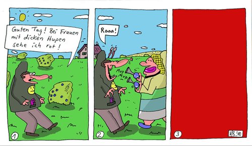Cartoon: Guten Tag! (medium) by Leichnam tagged tag,frauen,hupen,rot,raa,mup,leichnam,begegnung