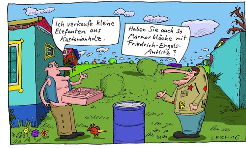 Cartoon: Holz (medium) by Leichnam tagged engels,friedrich,blöcke,marmor,verkauf,figürchen,elefanten,bauchladen,kastanie,holz,antlitz