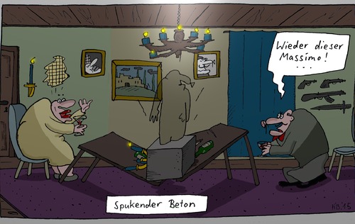 Cartoon: Italiener (medium) by Leichnam tagged italiener,spuk,beton,mafia,massimo,klotz,ertränken,gewalt,tod,ehe,zerbrochen,tisch,urplötzlich,geist,gespenst