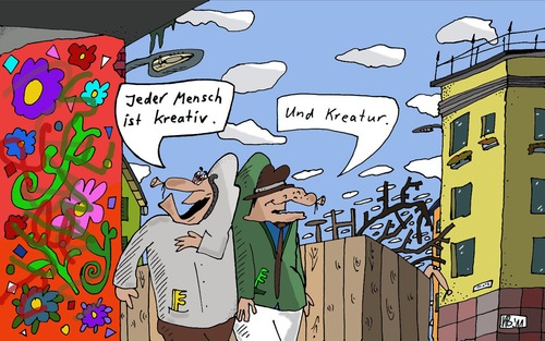 Cartoon: Jeder (medium) by Leichnam tagged jeder,kreativ,kreatur,bemalung,graffiti,leichnam