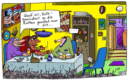 Cartoon: Kalle (medium) by Leichnam tagged kalle,glaub,mir,ratten,plage,wohnzimmer,ehe,gewöhnung,schabracke