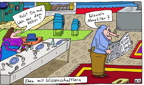 Cartoon: Keller (medium) by Leichnam tagged keller,wein,holen,nanoliter,ehen,mit,wissenschaftlern,kompliziert,um,die,ecke,gedacht