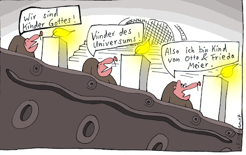 Cartoon: Kinder (medium) by Leichnam tagged kinder,universum,gott,otto,frieda,leichnam,leichnamcartoon