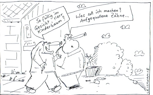Cartoon: Kinderbaum (medium) by Leichnam tagged kinderbaum,gequollen,zähne,leichnam,leichnamcartoon