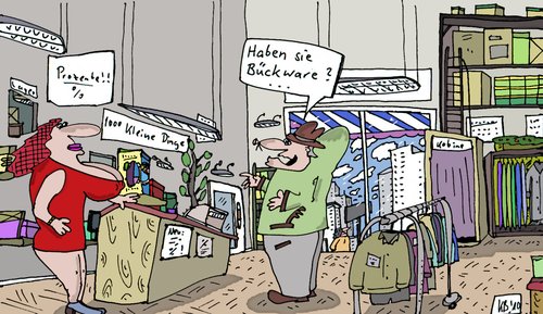 Cartoon: Kleine List (medium) by Leichnam tagged list,bückware,verkauf,laden,sexy