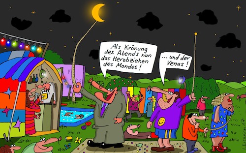 Cartoon: Krönung (medium) by Leichnam tagged krönung,abend,feier,leichnamcartoon,leichnam,mond,venus,erdtrabant,lichterkette,busen,frech,frecher,junge,sterne,nacht,feierlichkeit,herabziehen