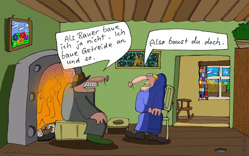 Cartoon: Kurze Pause (medium) by Leichnam tagged kurze,pause,bauer,bauen,anbauen,getreide,landwirtschaft,und,so,pflanzen,also,doch,leichnam,leichnamcartoon