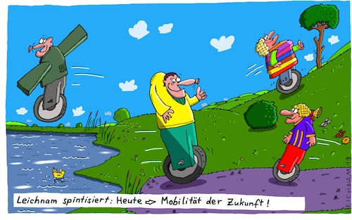 Cartoon: Leichnam (medium) by Leichnam tagged leichnam,leichnamcartoon,spintisieren,träumen,fantasieren,zukunft,mobil,mobilität,future,räder,tragflächen,fahren,fliegen,spinnerei