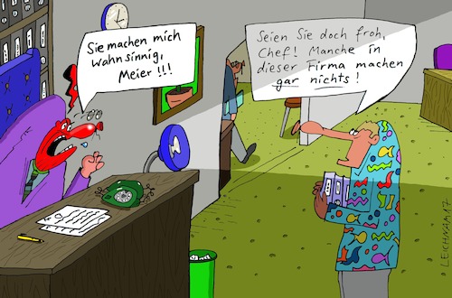 Cartoon: Meier (medium) by Leichnam tagged meier,büro,chef,boss,firma,faulpelze,fleiß,wut,zorn,anbrüllen,wahnsinnig,leichnam,leichnamcartoon