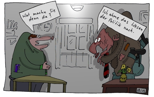 Cartoon: nachgefragt (medium) by Leichnam tagged nachgefragt,das,wesen,der,politik,nachahmen