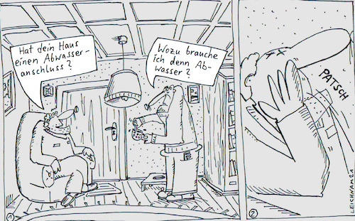 Cartoon: Nachgefragt (medium) by Leichnam tagged nachgefragt,abwasser,anschluss,abwasseranschluss,leichnam,leichnamcartoon